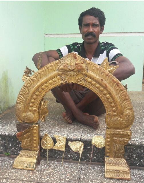 ದೇವಸ್ಥಾನದ ಪ್ರಭಾವಳಿ ಚೋರನ ಬಂಧನ